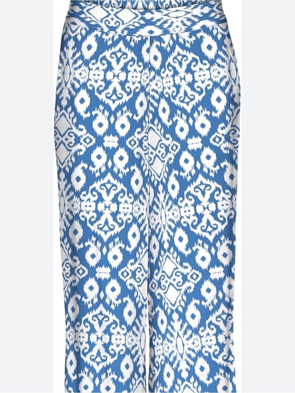 Vero Moda Blue & White Print Cropped Pants